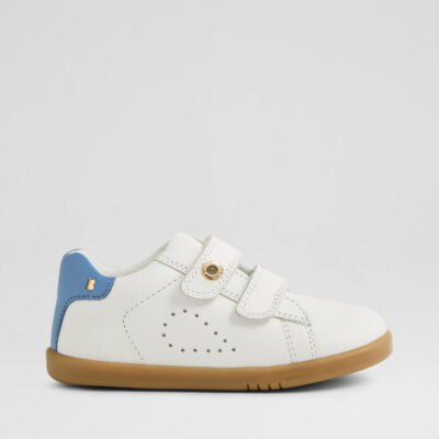 Iw Maverick Toddler White Coronet Blue Leather Flat Shoes