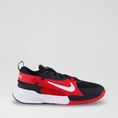 Crosscourt Youth Black White Red Mesh Sneakers