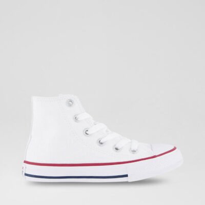 Chuck Taylor All Star Classic Hi Junior White Canvas Sneakers