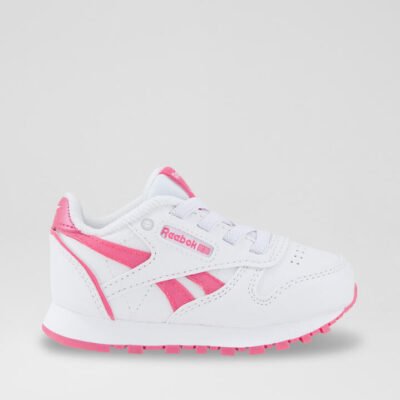Cl Step N Flash Toddler White Pink Leather Sneakers