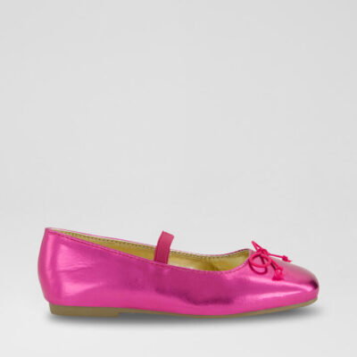 Ballet Flat Junior Pink Metallic Pu Flat Shoes