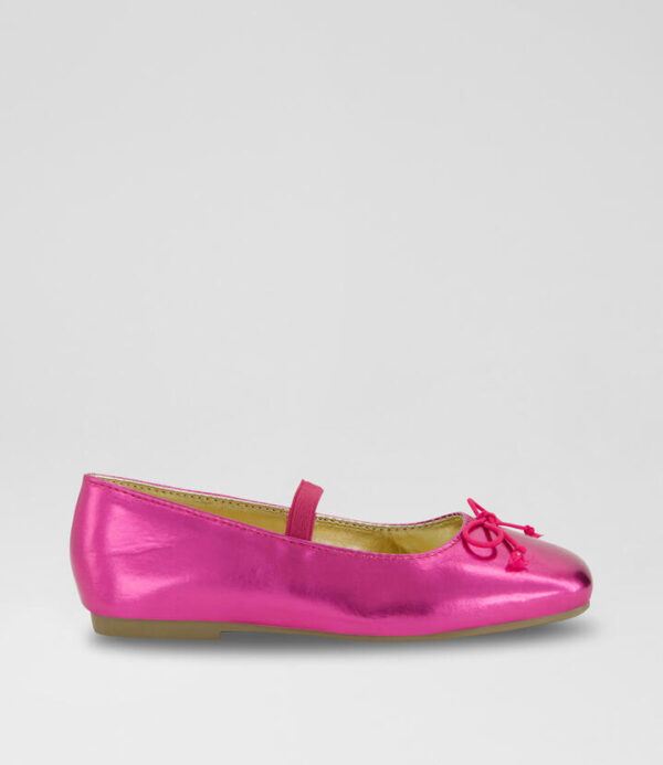 Ballet Flat Junior Pink Metallic Pu Flat Shoes