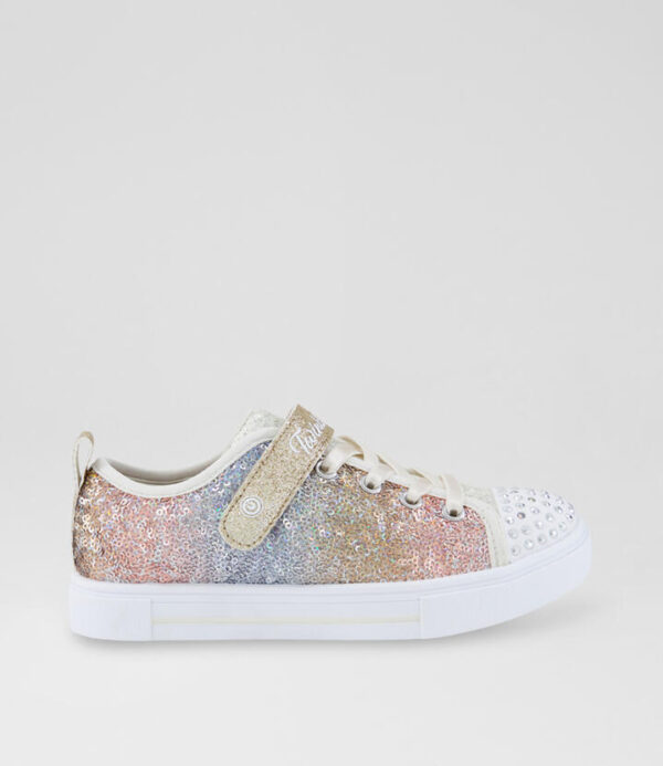 Twinkle Sparks Sequin F Junior Silver Gold Sneakers