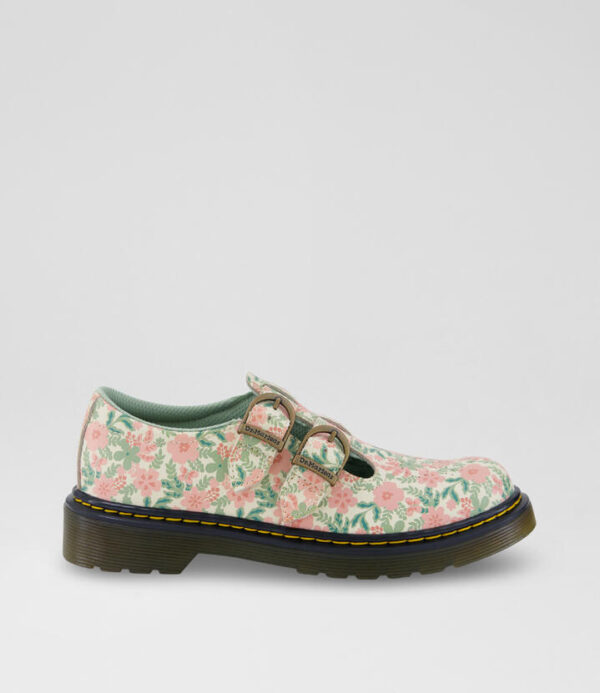 8065 Mary Jane Junior Cream Multi Leather Flat Shoes