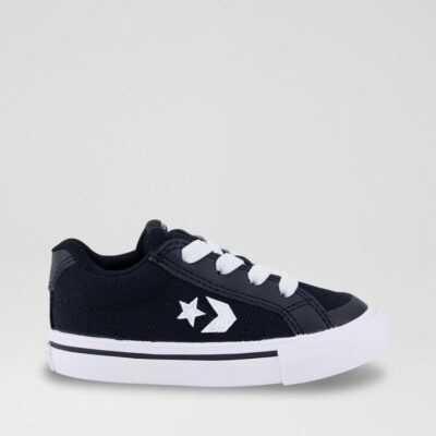 Sport Casual Toddler Black White Canvas Sneakers