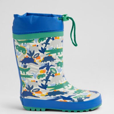 Puddles Toddler Blue Green Rubber Calf Boots