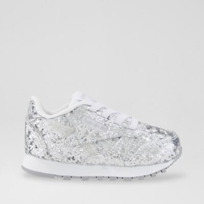 Cl Step N Flash 2 Toddler Silver Iridescent Leather Sneakers