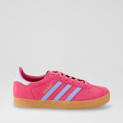 Gazelle Junior Shock Pink Blue Suede Sneakers