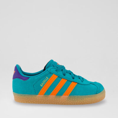 Gazelle Toddler Teal Orange Suede Sneakers