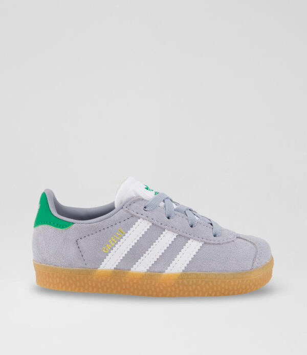 Gazelle Toddler Silver Green Suede Sneakers
