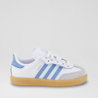 Samba Toddler White Blue Leather Sneakers