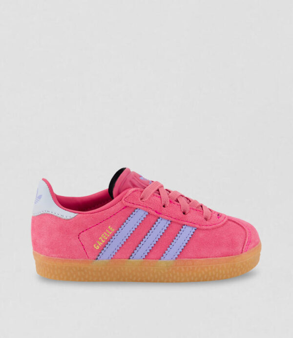 Gazelle Toddler Shock Pink Blue Suede Sneakers