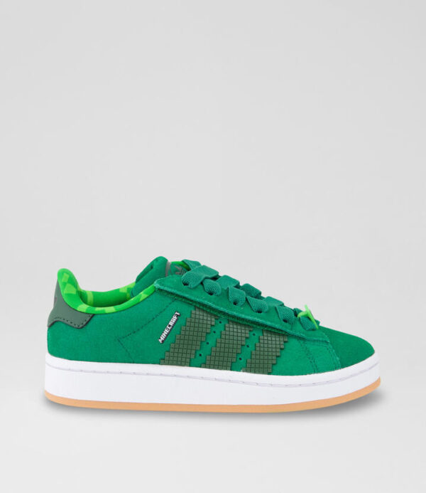 Minecraft Campus 00 Junior Green Black Suede Sneakers