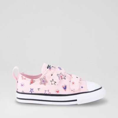 Ctas Ox Toddler Pink Red Fabric Sneakers