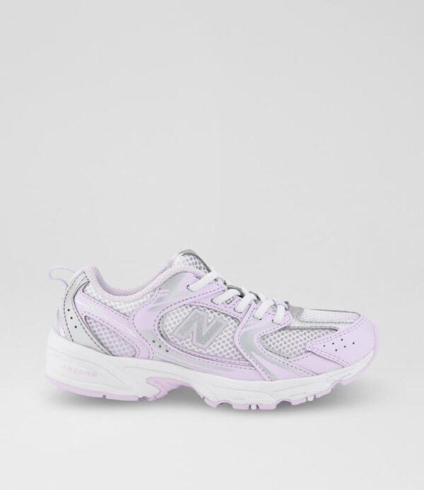 530 Junior Pink Silver Mesh Sneakers