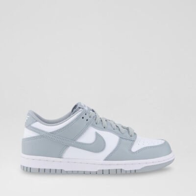 Dunk Low Youth White Grey Leather Sneakers