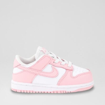 Dunk Low Toddler White Pink Leather Sneakers