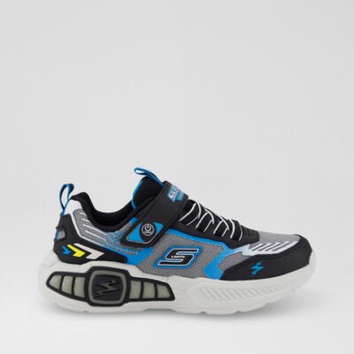 Light Storm Junior Black Grey Mesh Sneakers