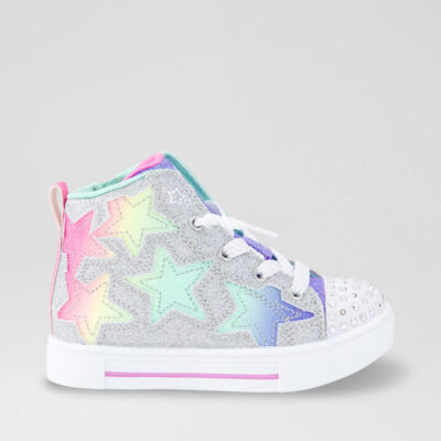 Twinkle Sparks Toddler Silver Multi Mesh Sneakers