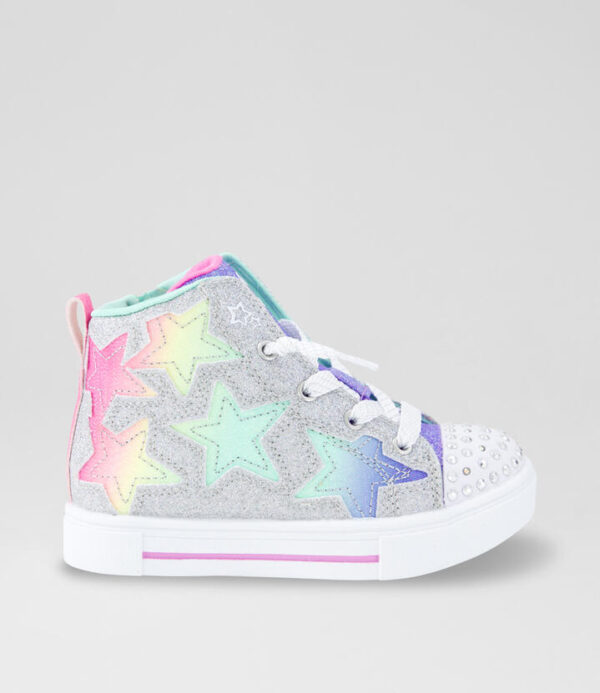 Twinkle Sparks Toddler Silver Multi Mesh Sneakers