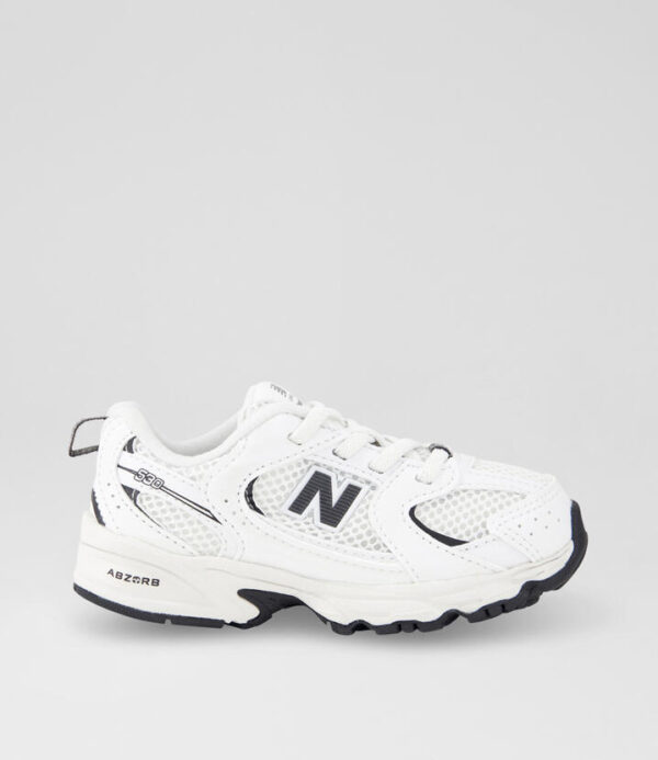 530 Toddler White Fabric Sneakers