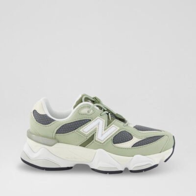 9060 Junior Garter Snake Green Fabric Sneakers TheSneakerLounge Kids 9060 Junior Garter Snake Green Fabric Sneakers