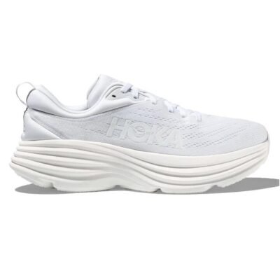 Mens Hoka Bondi 8 White TheSneakerLounge HOKA Mens Hoka Bondi 8 White