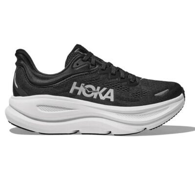 Womens Hoka Bondi 9 (Wide) Black TheSneakerLounge HOKA Womens Hoka Bondi 9 (Wide) Black