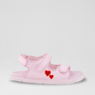 Nina Junior Pink Fabric Sandals