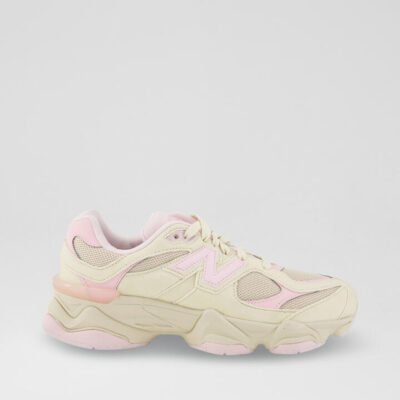9060 Youth Tan Pink Fabric Sneakers TheSneakerLounge Kids 9060 Youth Tan Pink Fabric Sneakers