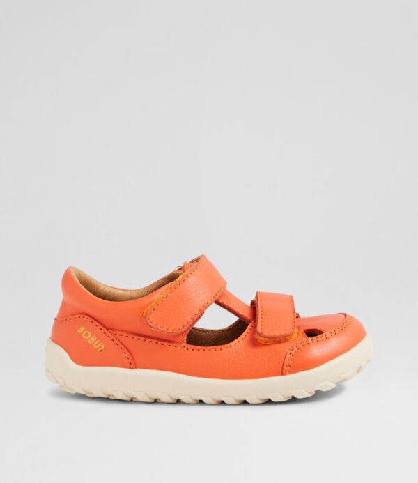 Su Troop Infant Tangerine Leather Sandals
