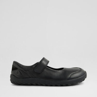 Kp Hula Junior Black Leather Flat Shoes