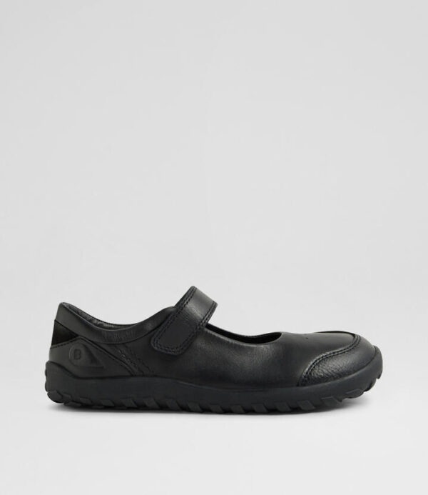 Kp Hula Junior Black Leather Flat Shoes