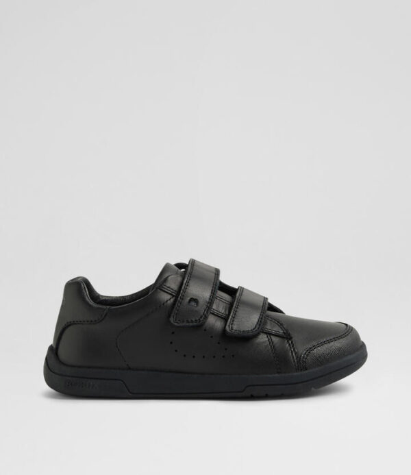 Kp Jacks Junior Black Leather Flat Shoes