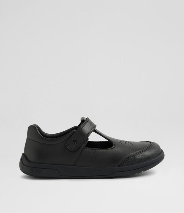 Kp Bubbles Junior Black Leather Flat Shoes