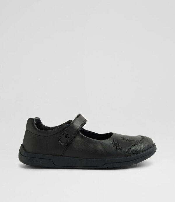 Kp Skipper Junior Black Leather Flat Shoes
