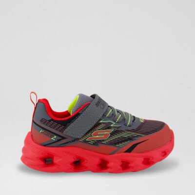 Vortex 2 Toddler Red Charcoal Fabric Sneakers TheSneakerLounge Kids Vortex 2 Toddler Red Charcoal Fabric Sneakers