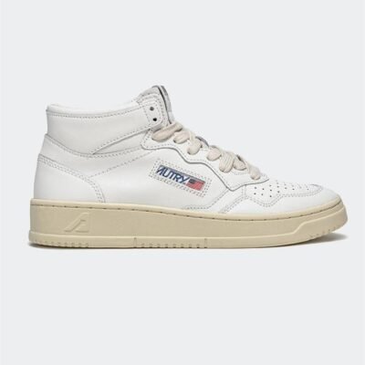 Womens Autry Medalist Mid White TheSneakerLounge Autry Womens Autry Medalist Mid White