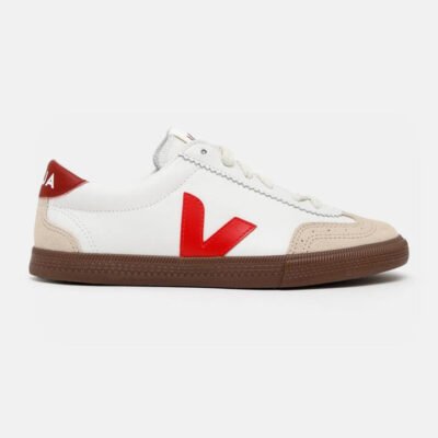 Womens Veja Volley White-Pekin-Bark TheSneakerLounge VEJA Womens Veja Volley White-Pekin-Bark