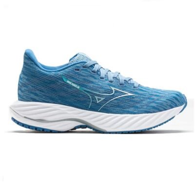 Womens Mizuno Wave Rider 28 Glacier Lake / White / Parisian Blue / Us 7