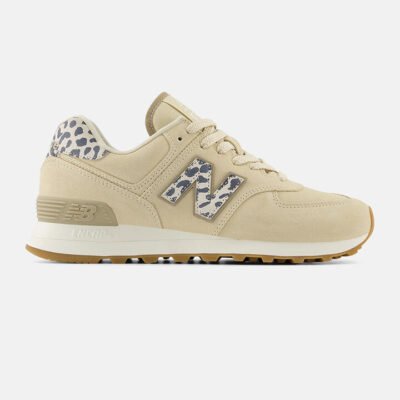 Womens New Balance 574 Cream/Leopard TheSneakerLounge New Balance Womens New Balance 574 Cream/Leopard