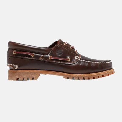 Womens Timberland Noreen 3-Eye Lug Boat Shoe Medium Brown Full-Grain