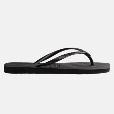 Womens Havaianas Slim Square Toe Thong Black