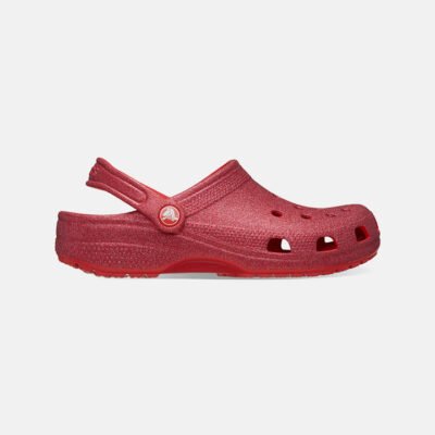 Unisex Crocs Classic Glitter Clog Cherry Red
