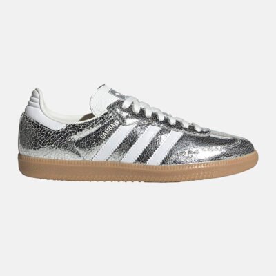 Womens Adidas Samba OG Silver Met./Ftwr White/Core White TheSneakerLounge Adidas Womens Adidas Samba OG Silver Met./Ftwr White/Core White