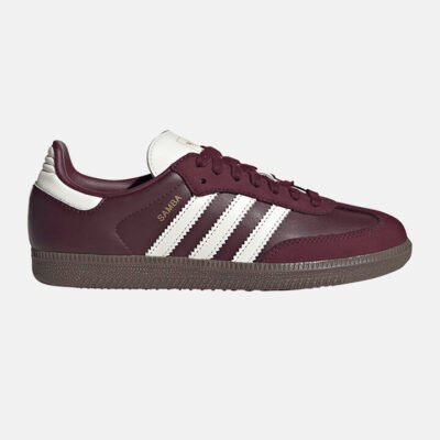 Womens Adidas Samba OG Maroon/Off White/Gum 3 TheSneakerLounge Adidas Womens Adidas Samba OG Maroon/Off White/Gum 3