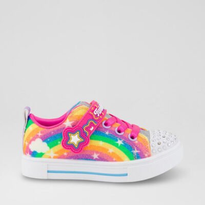 Twinkle Sparks Toddler Hot Pink Multi Fabric Sneakers TheSneakerLounge Kids Twinkle Sparks Toddler Hot Pink Multi Fabric Sneakers
