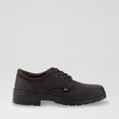 Larrikin Junior Brown Leather Lace Up Flats