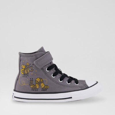 Ctas Hi Junior Darker Grey Gold Palm Fabric