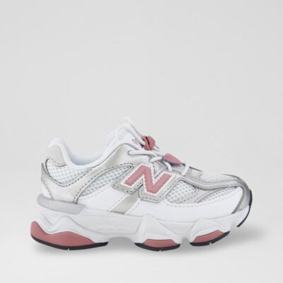 9060 Toddler White Rosewood Mesh Sneakers TheSneakerLounge Kids 9060 Toddler White Rosewood Mesh Sneakers